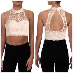 Sequin Hearts NWOT Crochet Crop Top 1 Juniors